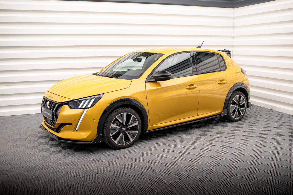 Maxton Design Street+ Seitenschweller Leisten + Flaps passend für Peugeot 208 GT Mk2