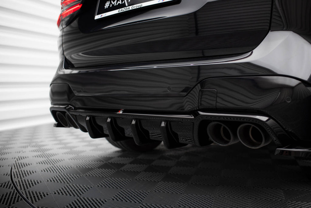 Maxton Design Diffusor Heck Ansatz passend für BMW X3 M F97 / F97 Facelift schwarz Hochglanz