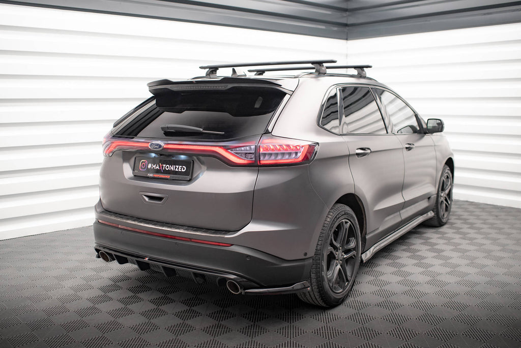 Maxton Design Heck Ansatz Flaps Diffusor V.2 passend für Ford Edge Mk2 schwarz Hochglanz