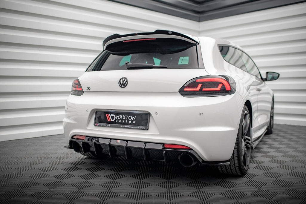 Maxton Design Diffusor Heck Ansatz V.1 passend für VW Scirocco R Mk3 schwarz Hochglanz