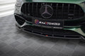 Maxton Design Street+ Spoilerlippe Front Ansatz V.2 passend für Mercedes-AMG E63 W213 Facelift schwarz Hochglanz