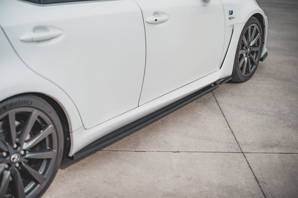 Maxton Design Seitenschweller Ansatz für Lexus IS F Mk2 schwarz matt