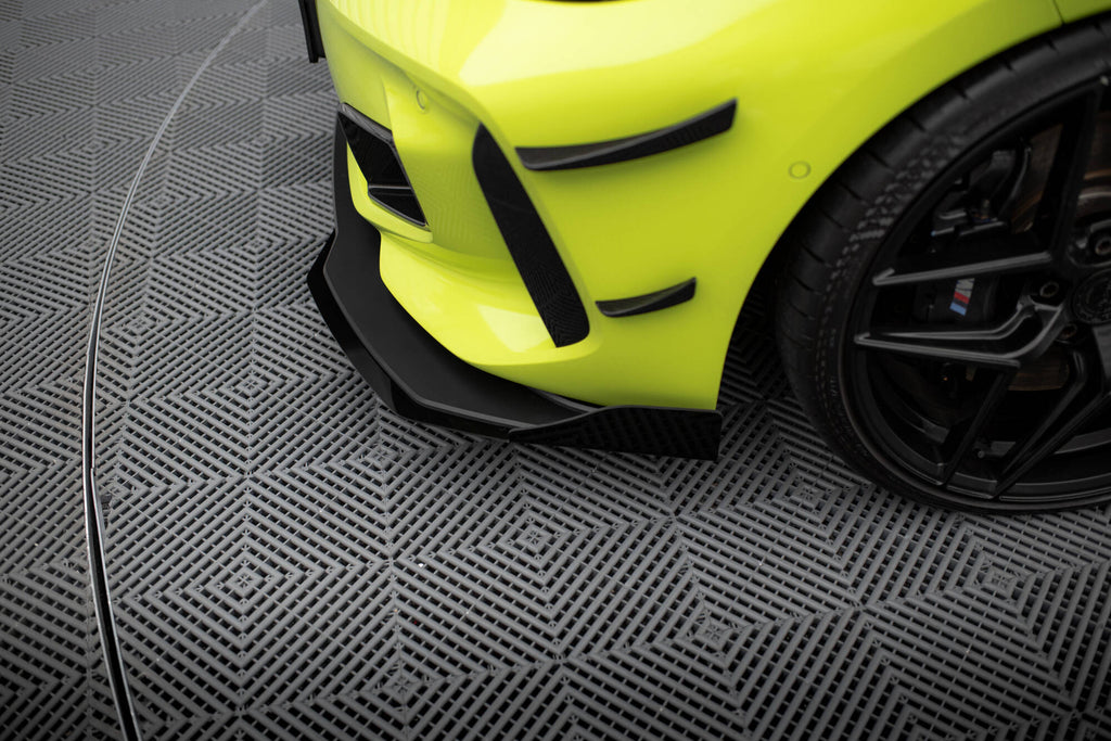 Maxton Design Front Stoßstange Flaps passend für BMW 1er M-Paket / M135i / 128ti F40 schwarz Hochglanz