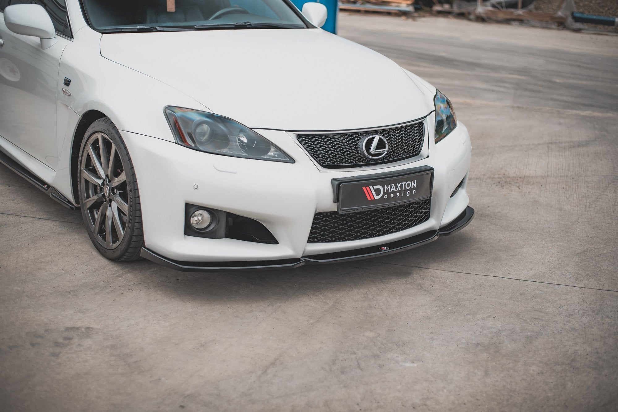 Maxton Design Street+ Spoilerlippe Front Ansatz V.2 passend für Lexus IS F Mk2 schwarz Hochglanz
