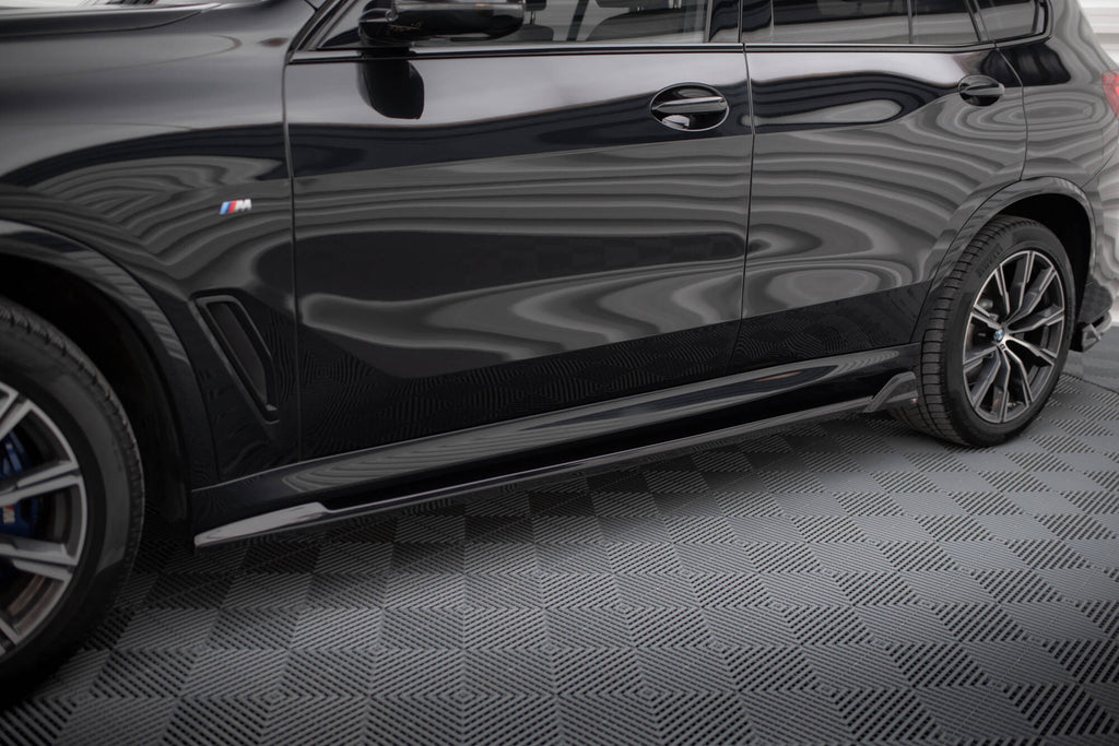 Maxton Design Street+ Seitenschweller Leisten V.2 passend für BMW X5 M-Paket G05 schwarz Hochglanz