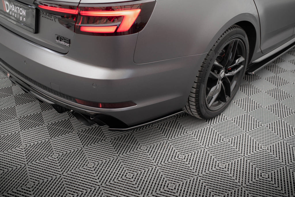 Maxton Design Heck Ansatz Flaps Diffusor V.3 passend für Audi A4 S-line B9 schwarz Hochglanz