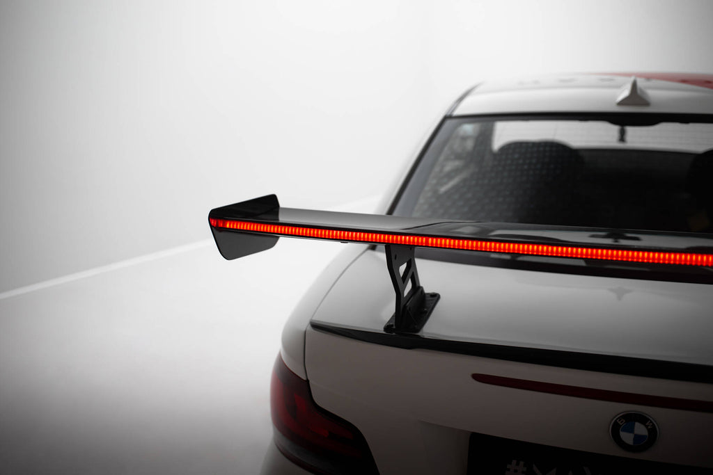 Maxton Design Carbon Spoiler With Internal Brackets Uprights V.2 + LED BMW 1er M E82 für BMW M1 E82