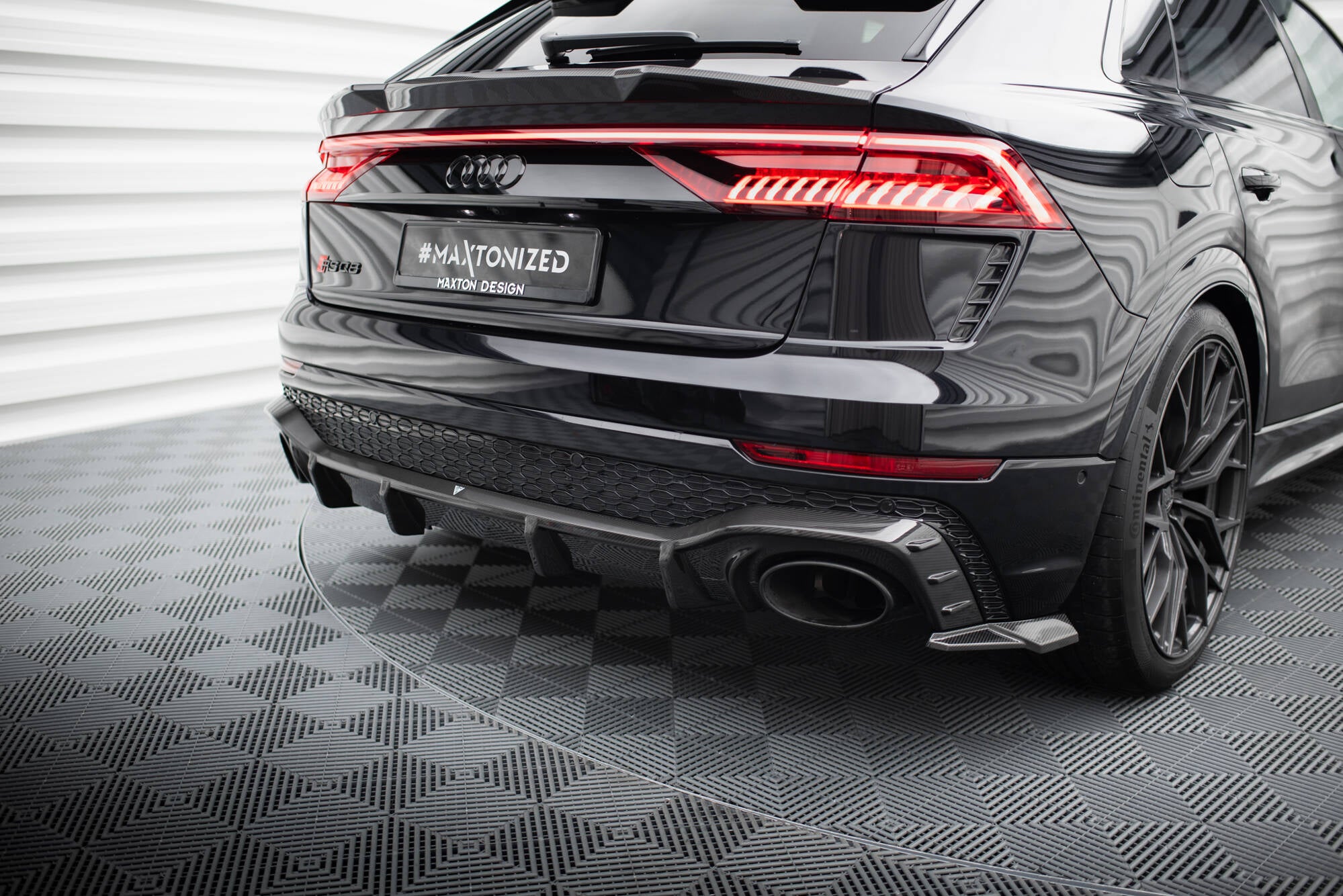 Maxton Design Prepreg Carbon Fiber Diffusor Heck Ansatz passend für Audi RSQ8 Mk1