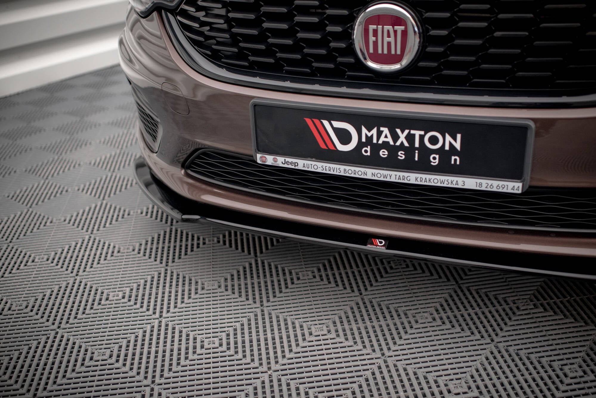 Maxton Design Street+ Spoilerlippe Front Ansatz passend für Fiat Tipo S-Design schwarz Hochglanz