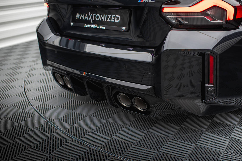 Maxton Design Diffusor Heck Ansatz V.2 passend für BMW M2 G87 schwarz Hochglanz