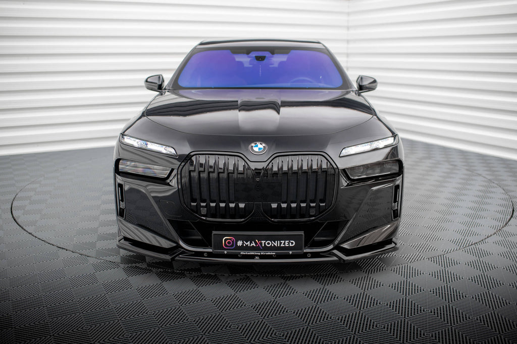 Maxton Design Street+ Spoilerlippe Front Ansatz V.2 passend für BMW 7 M-Paket / M760e / i7 M-Paket G70 schwarz Hochglanz