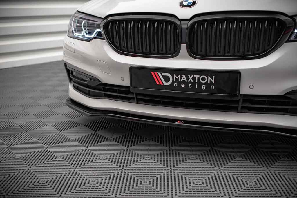 Maxton Design Street+ Spoilerlippe Front Ansatz V.1 passend für BMW 5er G30 / G31 schwarz Hochglanz