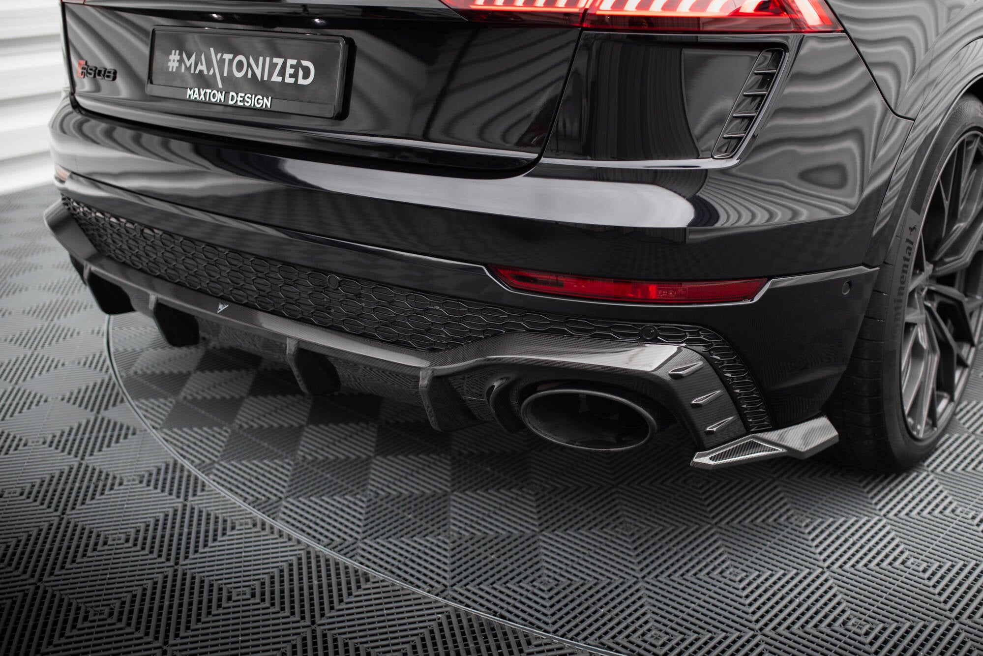 Maxton Design Prepreg Carbon Fiber Diffusor Heck Ansatz passend für Audi RSQ8 Mk1