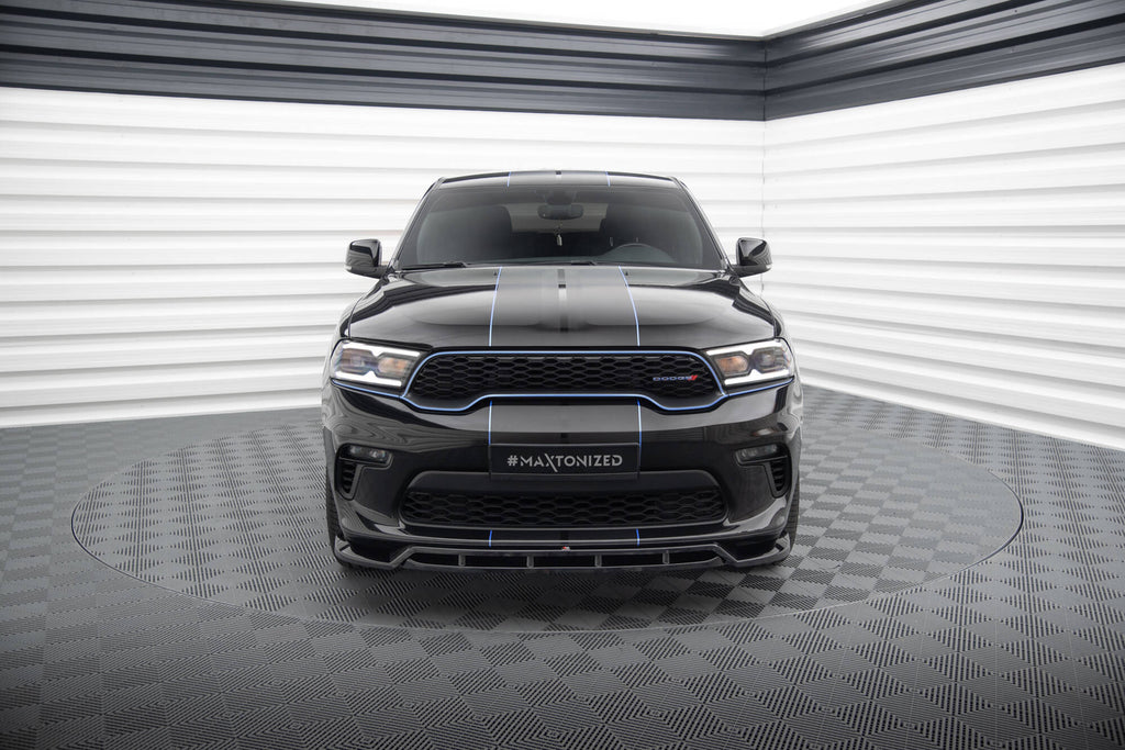 Maxton Design Street+ Spoilerlippe Front Ansatz passend für Dodge Durango Mk3 Facelift schwarz Hochglanz