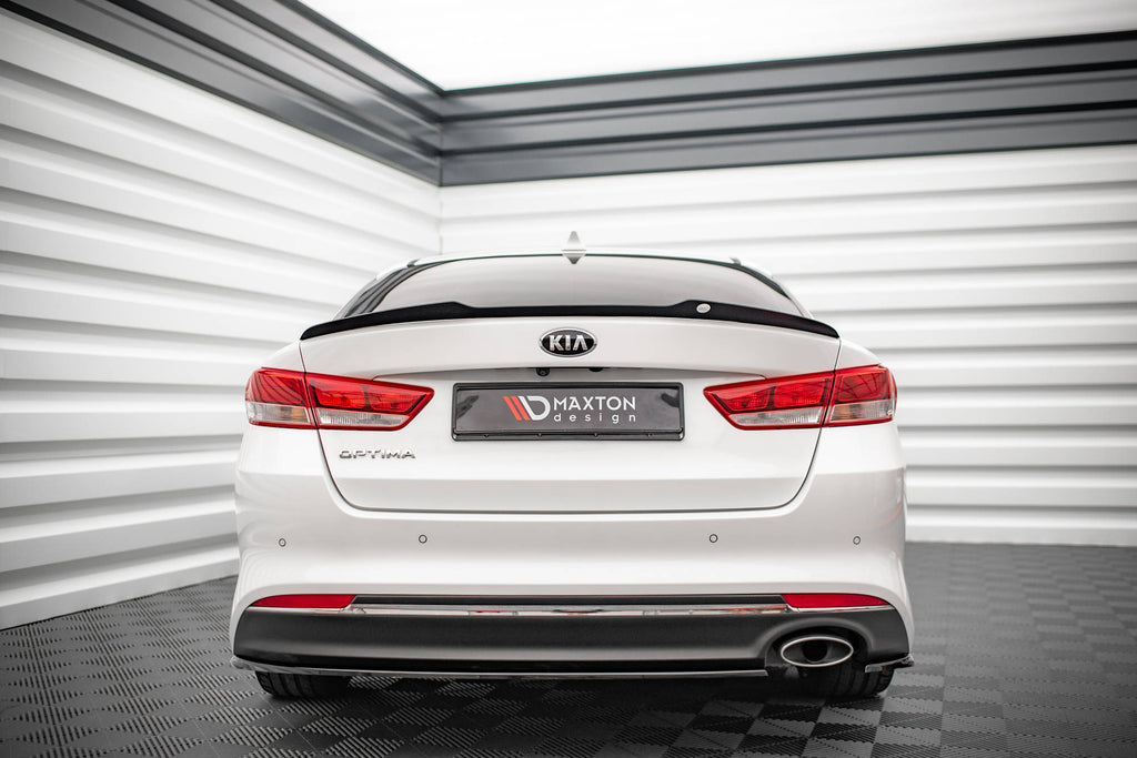 Maxton Design Spoiler CAP passend für Kia Optima Mk4 schwarz Hochglanz