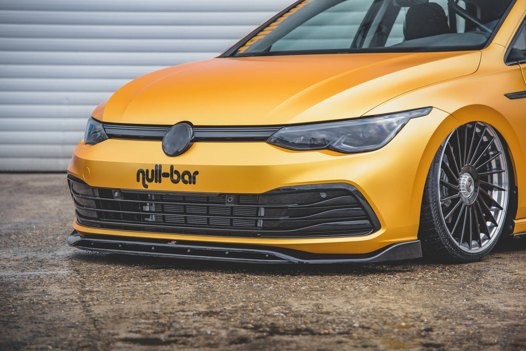 Maxton Design Street+ Spoilerlippe Front Ansatz V.2 passend für VW Golf Hatchback / Variant Mk8 schwarz Hochglanz