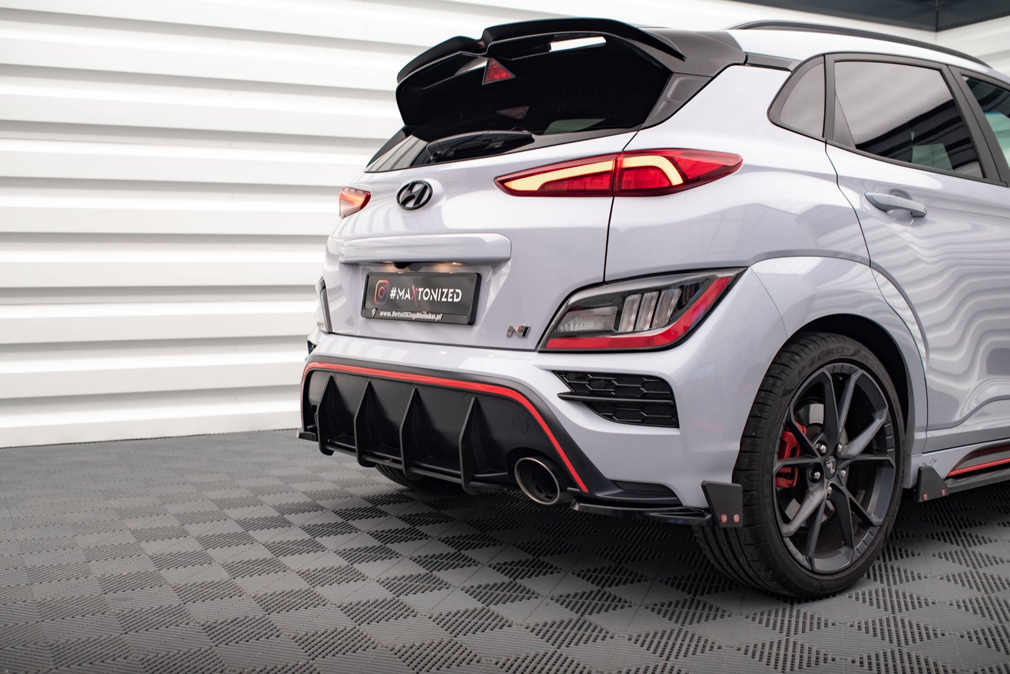 Maxton Design Street Pro Heckschürze passend für Hyundai Kona N Mk1
