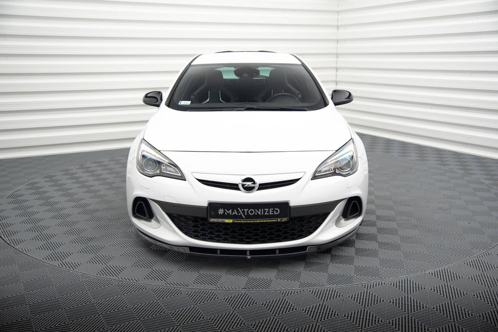 Maxton Design Street+ Spoilerlippe Front Ansatz passend für Opel Astra J OPC/VXR Nurburg schwarz Hochglanz