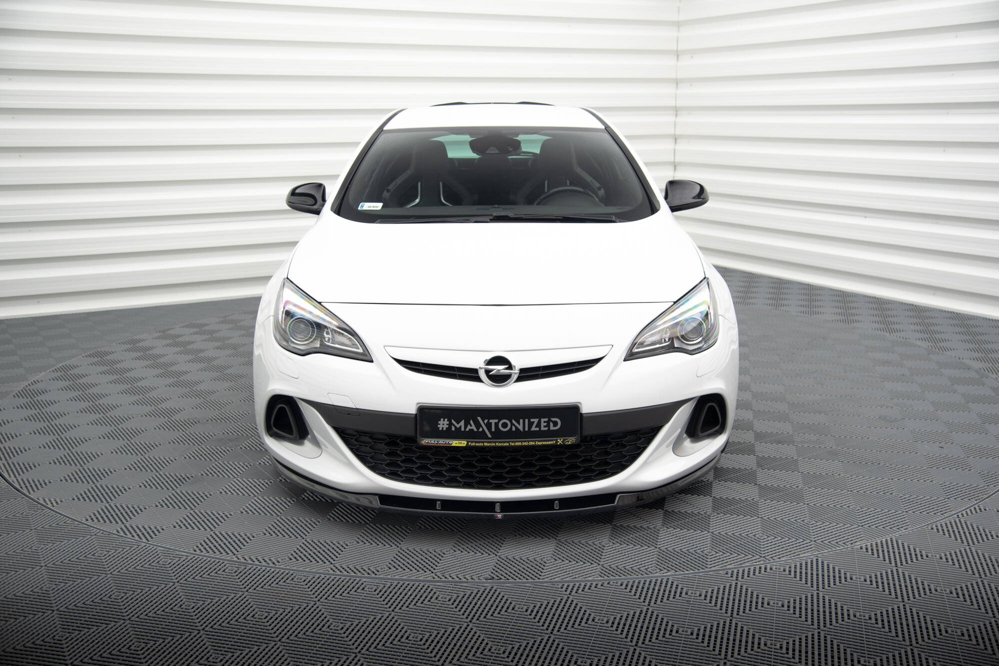 Maxton Design Street+ Spoilerlippe Front Ansatz passend für Opel Astra J OPC/VXR Nurburg schwarz Hochglanz