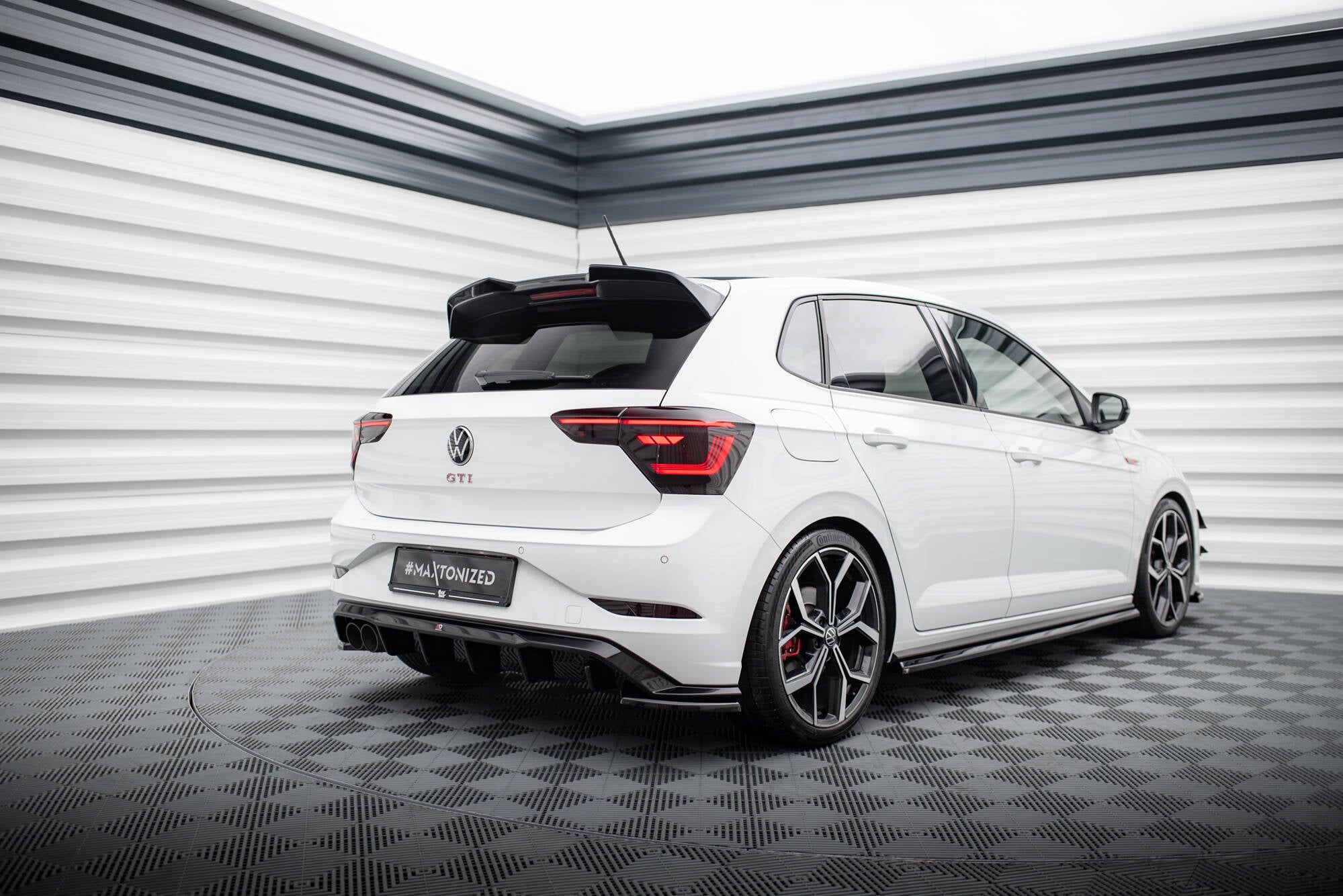 Maxton Design Diffusor Heck Ansatz passend für VW Polo GTI Mk6 Facelift