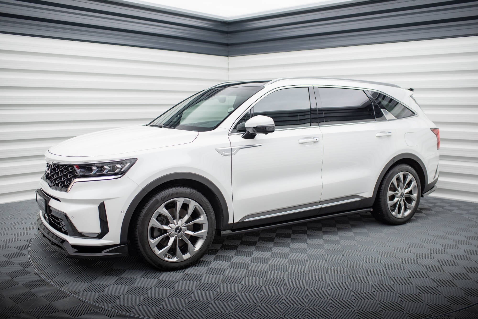 Maxton Design Street+ Seitenschweller Leisten passend für Kia Sorento Mk4 schwarz Hochglanz