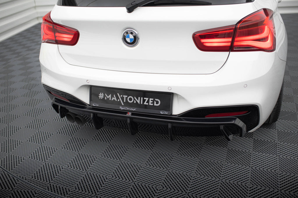 Maxton Design Diffusor Heck Ansatz V.3 passend für BMW 1er M-Paket F20 Facelift (Doppelauspuff li.)
