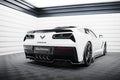 Maxton Design Mittlerer Diffusor Heck Ansatz DTM Look passend für Chevrolet Corvette C7 schwarz Hochglanz