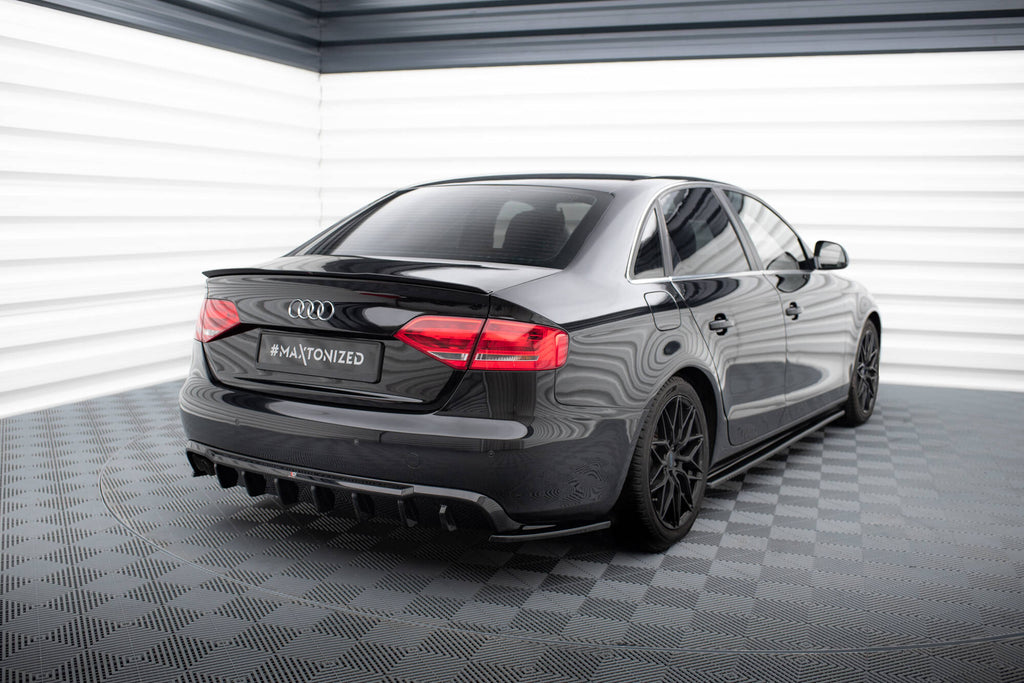 Maxton Design Diffusor Heck Ansatz passend für Audi A4 B8 (Doppelauspuff li.)
