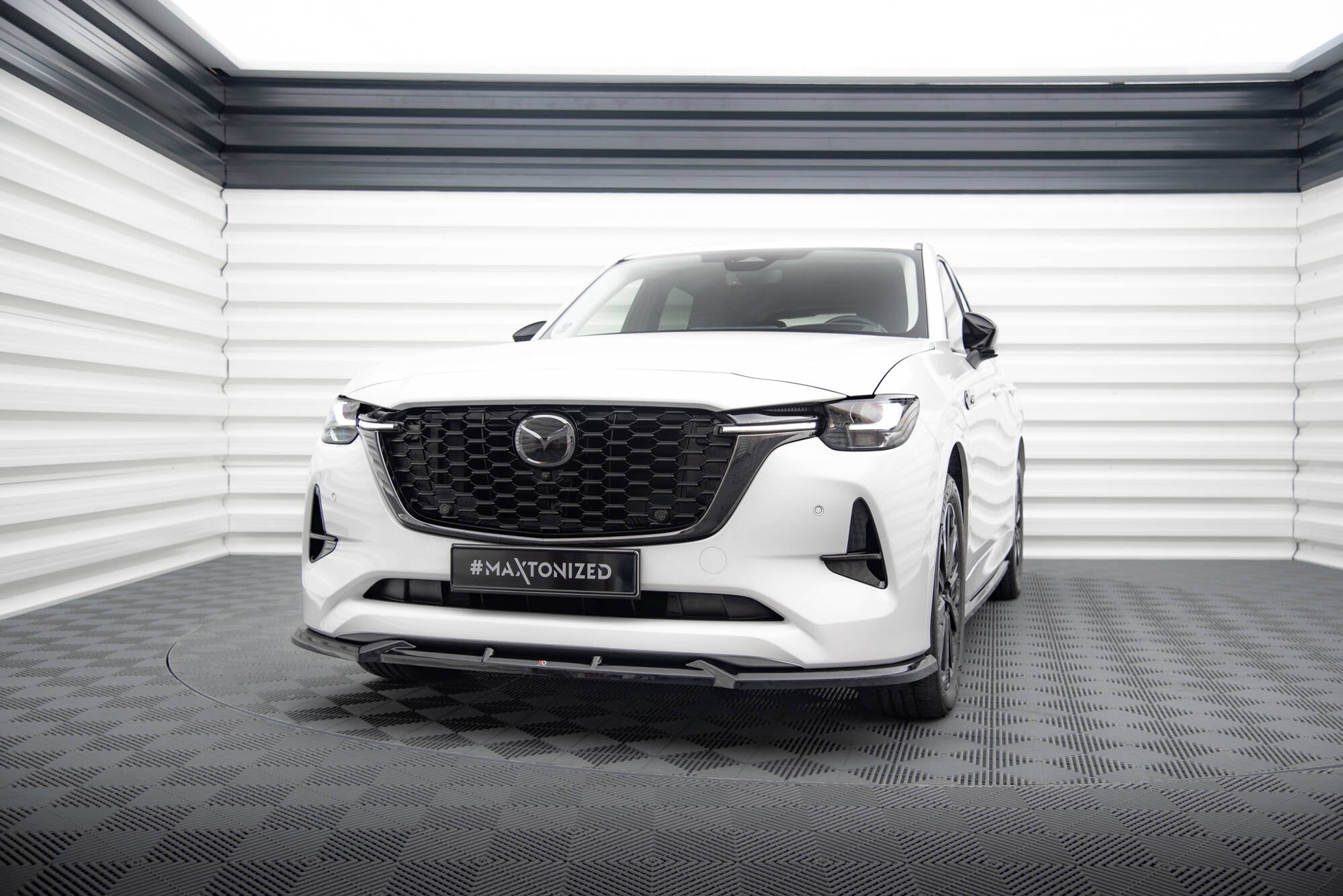 Maxton Design Street+ Spoilerlippe Front Ansatz V.1 passend für Mazda CX-60 Mk1 schwarz Hochglanz