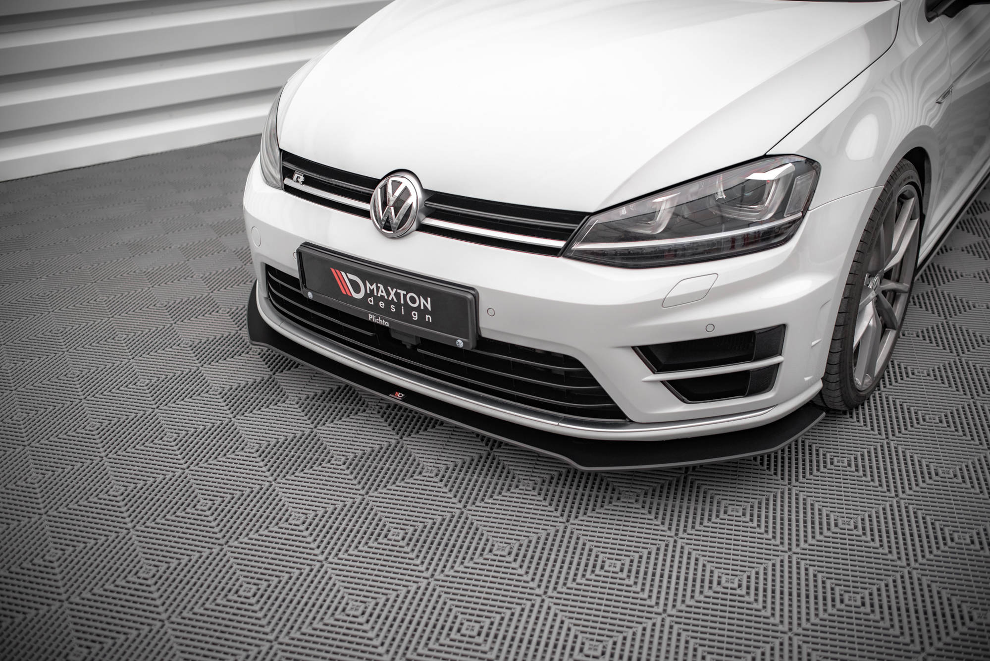 Maxton Design Street Pro Street+ Spoilerlippe Front Ansatz passend für V.1 passend für VW Golf R Mk7