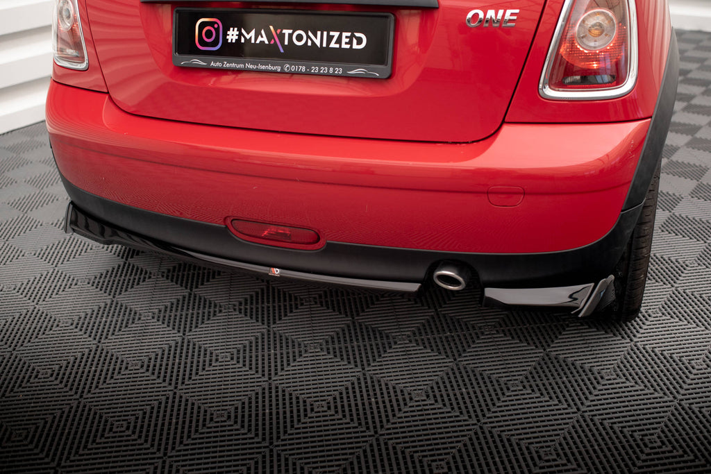 Maxton Design Heck Ansatz Flaps Diffusor passend für Mini One R56 schwarz Hochglanz