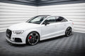 Maxton Design Street+ Seitenschweller Leisten V.2 passend für Audi RS3 Limousine 8V Facelift schwarz Hochglanz