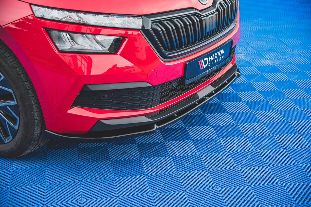 Maxton Design Street+ Spoilerlippe Front Ansatz V.2 passend für Skoda Kamiq Mk1 schwarz Hochglanz