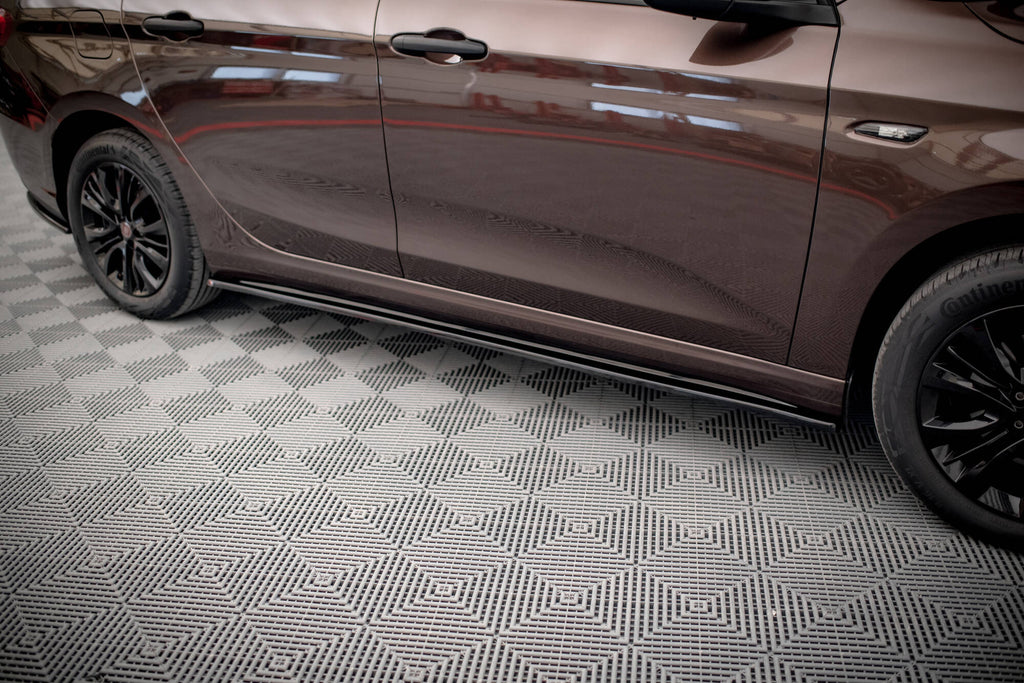Maxton Design Street+ Seitenschweller Leisten passend für Fiat Tipo S-Design schwarz Hochglanz