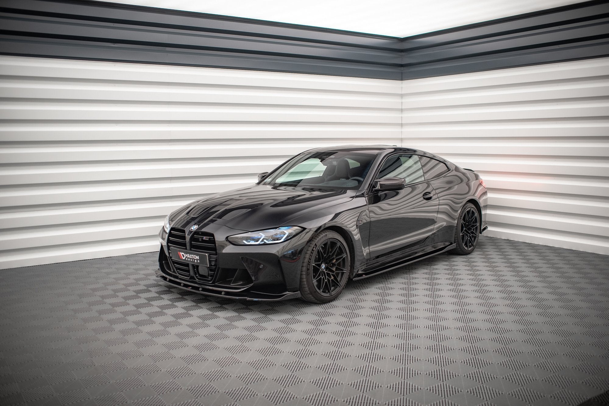 Maxton Design Street+ Seitenschweller Leisten passend für V.1 passend für BMW M4 G82 / G82 Facelift schwarz Hochglanz