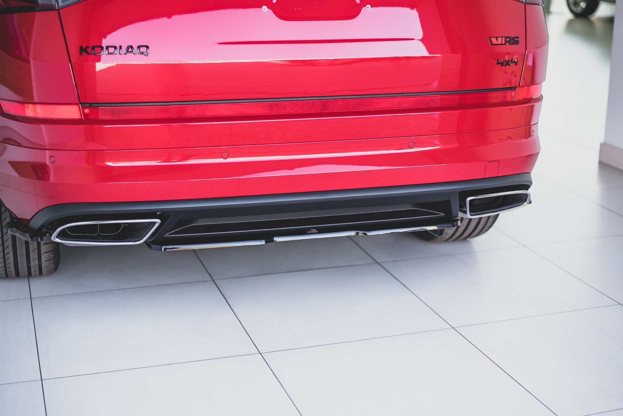 Maxton Design Heckansatz Skoda Kodiaq RS Mk1 / Mk1 Facelift schwarz Hochglanz für Skoda Kodiaq Mk1