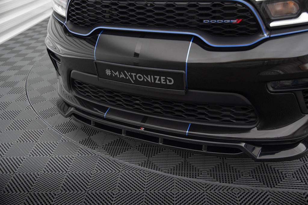 Maxton Design Street+ Spoilerlippe Front Ansatz passend für Dodge Durango Mk3 Facelift schwarz Hochglanz