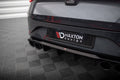 Maxton Design Diffusor Heck Ansatz + Endrohre passend für Seat Leon ST FR Mk4