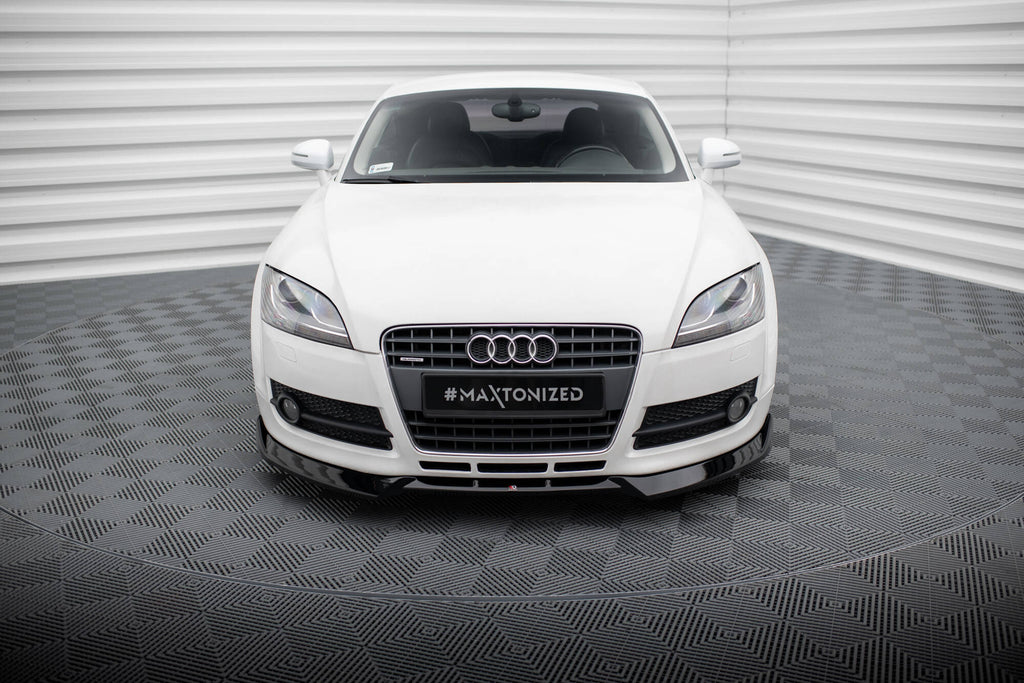 Maxton Design Street+ Spoilerlippe Front Ansatz V.3 passend für Audi TT 8J schwarz Hochglanz