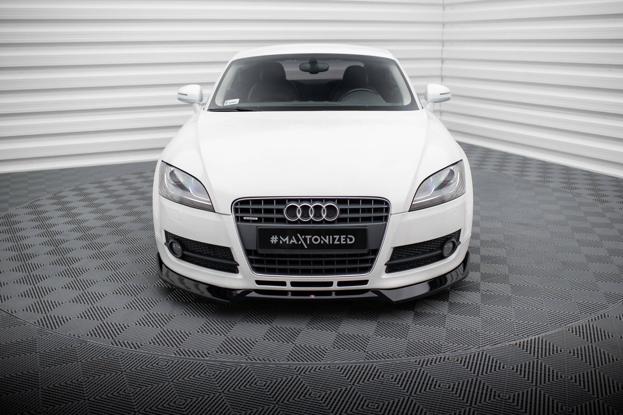 Maxton Design Street+ Spoilerlippe Front Ansatz V.3 passend für Audi TT 8J schwarz Hochglanz