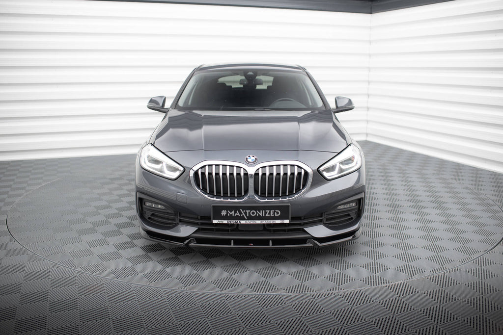 Maxton Design Street+ Spoilerlippe Front Ansatz V.1 passend für BMW 1er F40 schwarz Hochglanz