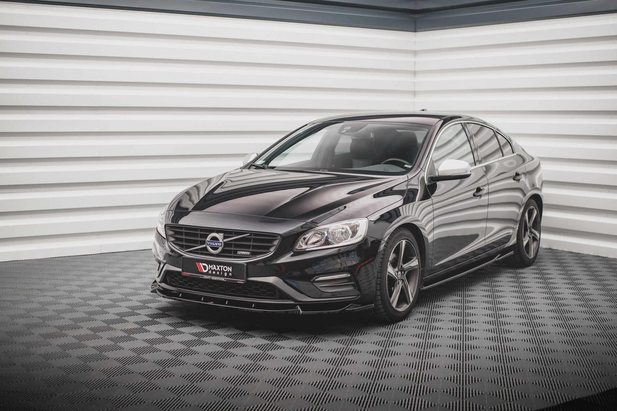 Maxton Design Front Ansatz V.1 für Volvo S60 R-Design Mk2 schwarz matt