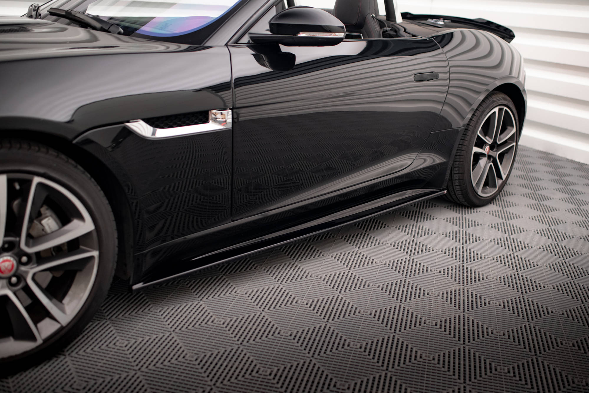 Maxton Design Street+ Seitenschweller Leisten passend für Jaguar F-Type X152 /X152 Facelift schwarz Hochglanz