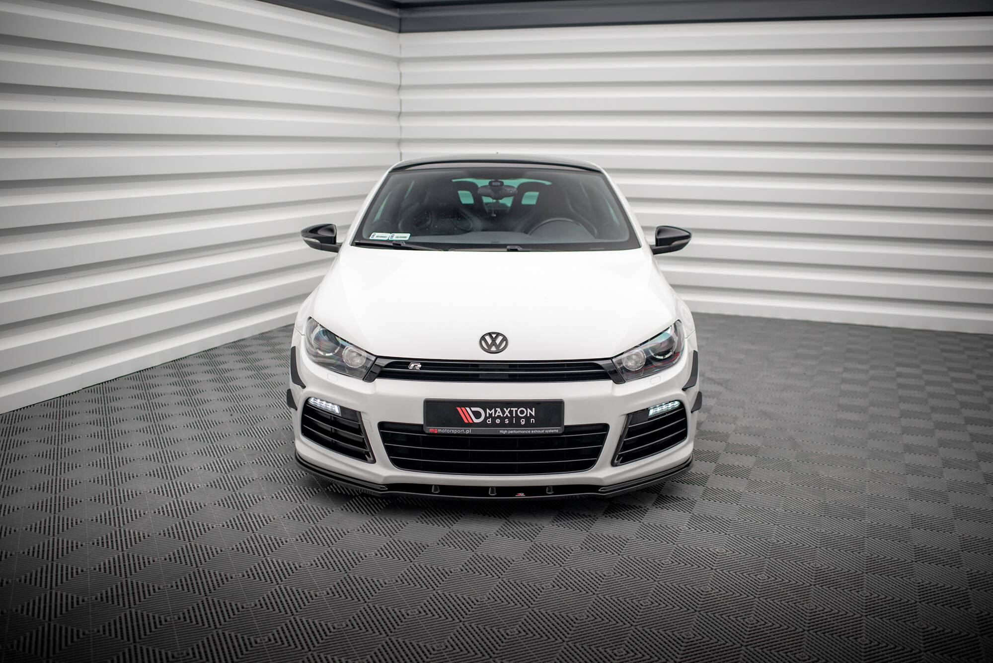 Maxton Design Street+ Spoilerlippe Front Ansatz passend für VW SCIROCCO R schwarz Hochglanz