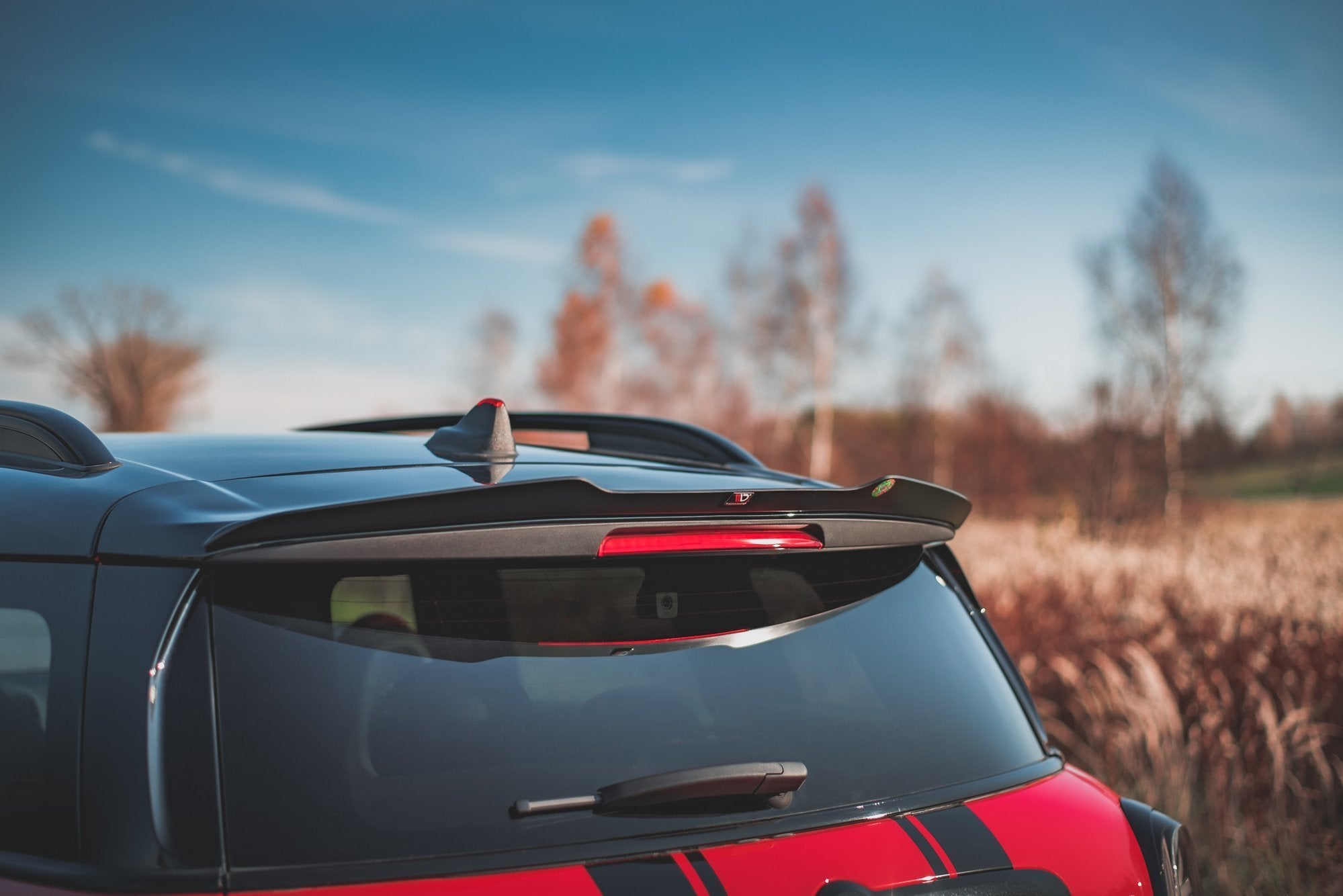 Maxton Design Spoiler CAP passend für Mini Countryman Mk2 F60 JCW schwarz Hochglanz
