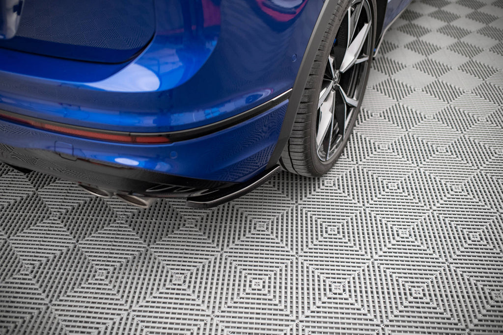 Maxton Design Heck Ansatz Flaps Diffusor passend für VW Tiguan R Mk2 Facelift schwarz Hochglanz