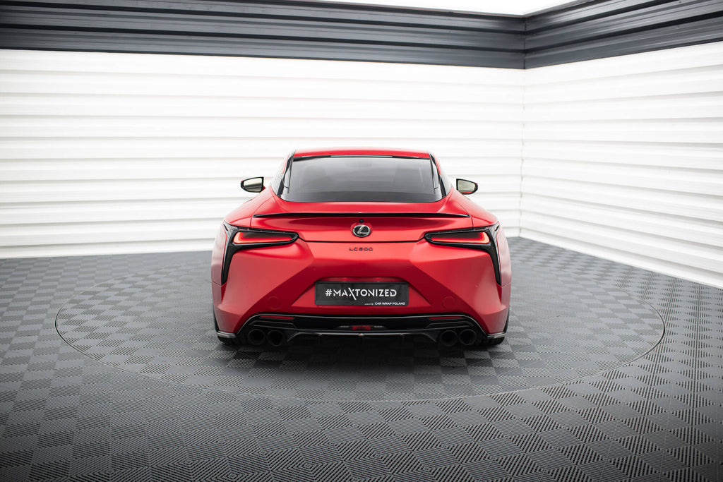 Maxton Design Heck Ansatz Flaps Diffusor passend für Lexus LC 500 schwarz Hochglanz