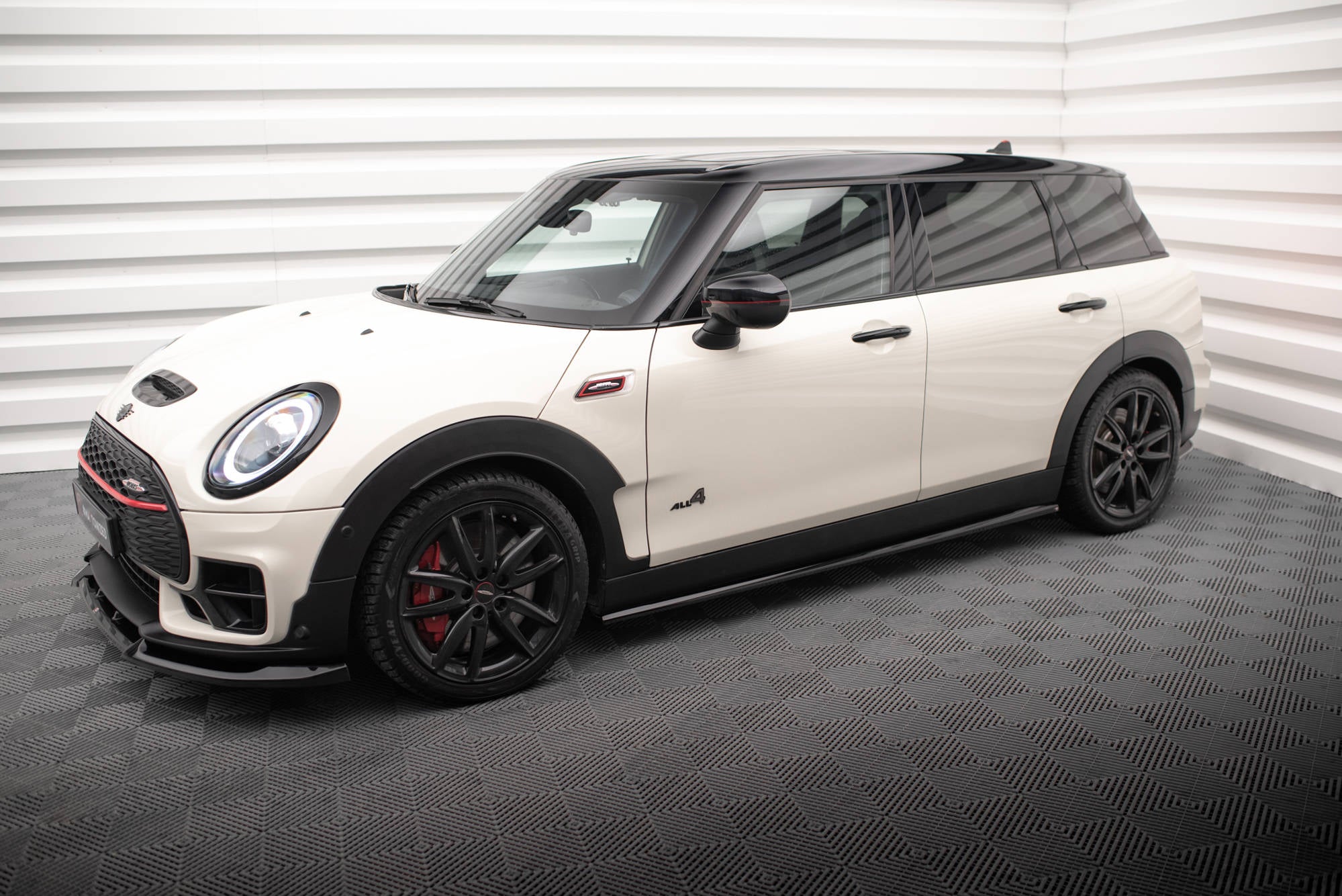 Maxton Design Street+ Seitenschweller Leisten passend für Mini Cooper Clubman John Cooper Works F54 Facelift schwarz Hochglanz