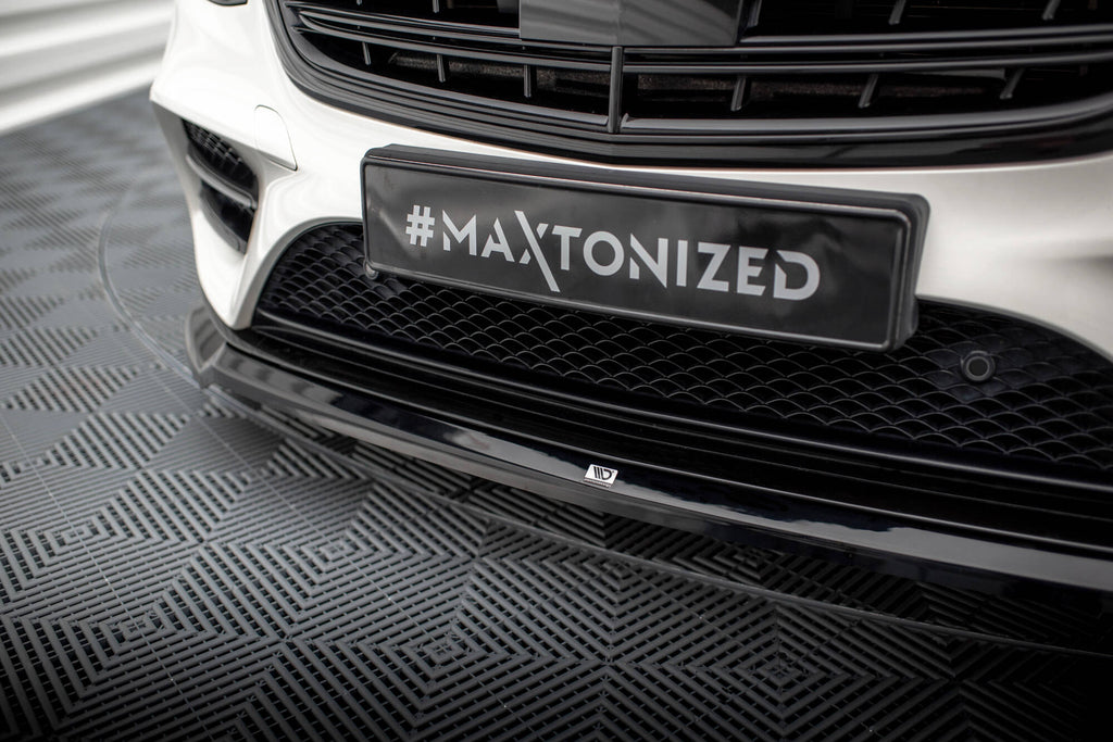 Maxton Design Street+ Spoilerlippe Front Ansatz V.1 passend für Mercedes-Benz S AMG-Line W222 Facelift schwarz Hochglanz