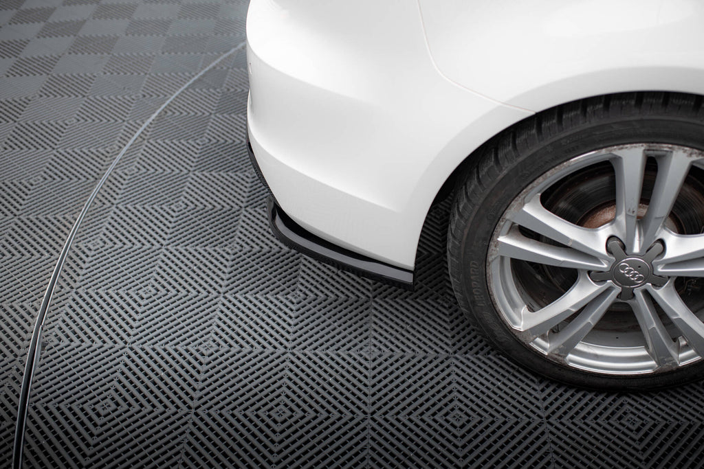 Maxton Design Heck Ansatz Flaps Diffusor passend für Audi A3 S-Line / S3 Sportback 8V schwarz Hochglanz